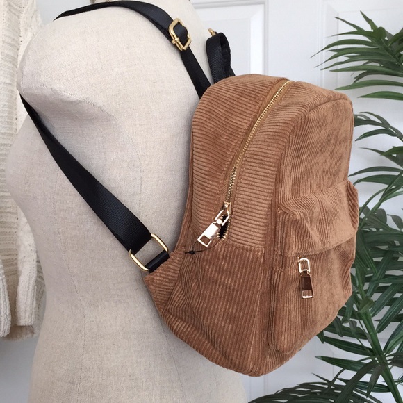 ❗️One Left ❗️Corduroy Camel Backpack - Picture 2 of 2